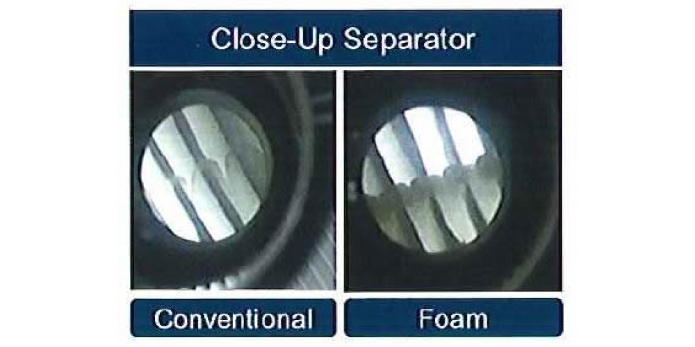 Close-Up Separator (Conventional vs Foam) 