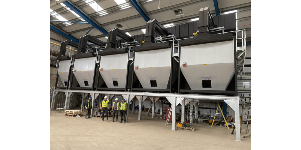 Multi-pod ceramic filter fitted to a 2 tonne per hour Medical Waste Incinerator
