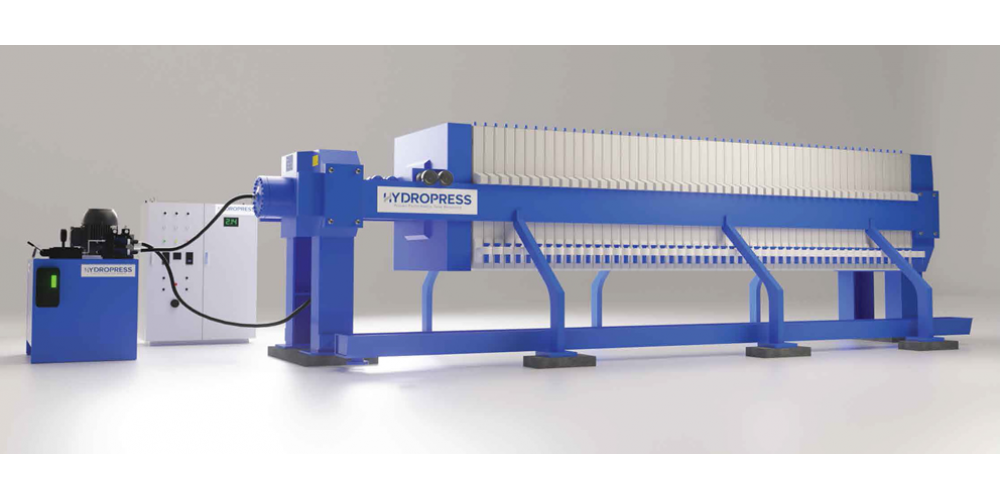 Rice bran wax filter press with high pressure technology to achieve dry cakes with minimal effort 