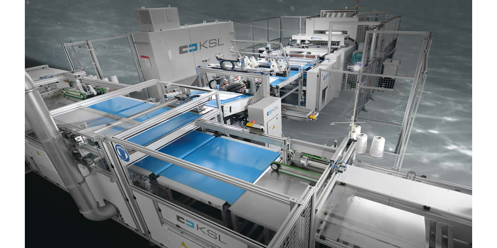 Example of a fully automatic filter bag production line (FPS 300) from KSL